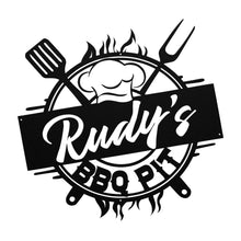 Load image into Gallery viewer, Personalize BBQ Pit Metal Wall Art