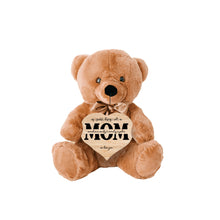 Load image into Gallery viewer, Mom Monogram Teddy Bear with Heart Sign- PERSONALIZED - PRICE INCLUDES FREE SHIPPING