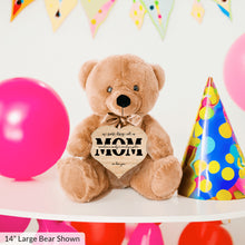 Load image into Gallery viewer, Mom Monogram Teddy Bear with Heart Sign- PERSONALIZED - PRICE INCLUDES FREE SHIPPING