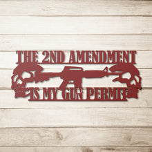 Load image into Gallery viewer, 2nd Amendment Skulls Metal Wall Art