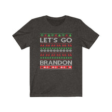 Load image into Gallery viewer, Let's Go Brandon Ugly Christmas Sweater Unisex Jersey Short Sleeve T-Shirt