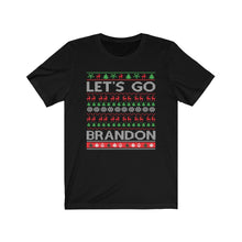 Load image into Gallery viewer, Let's Go Brandon Ugly Christmas Sweater Unisex Jersey Short Sleeve T-Shirt