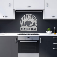 Load image into Gallery viewer, Bear Outdoor Monogram Metal Wall Art