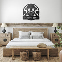 Load image into Gallery viewer, Day Of The Dead Sugar Skull Metal Wall Art