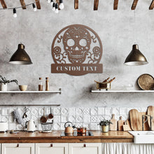 Load image into Gallery viewer, Day Of The Dead Sugar Skull Metal Wall Art