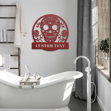 Load image into Gallery viewer, Day Of The Dead Sugar Skull Metal Wall Art