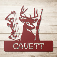 Load image into Gallery viewer, Deer Hunter Monogram Metal Wall Art