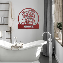 Load image into Gallery viewer, English Bulldog Metal Wall Art