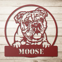 Load image into Gallery viewer, English Bulldog Metal Wall Art