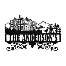 Load image into Gallery viewer, Family Name Or Address Metal Wall Art Sign