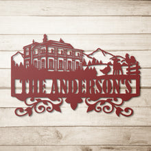 Load image into Gallery viewer, Family Name Or Address Metal Wall Art Sign