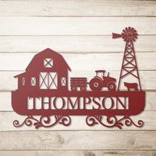Load image into Gallery viewer, Farmhouse Monogram Metal Wall Art