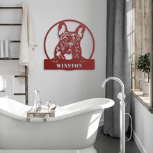 Load image into Gallery viewer, French Bulldog Metal Wall Art