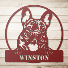 Load image into Gallery viewer, French Bulldog Metal Wall Art