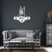 Load image into Gallery viewer, French Bulldog Peeking Dog Metal Address Wall Art