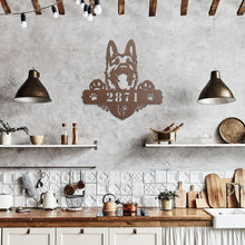 Load image into Gallery viewer, German Shepherd Address Metal Wall Art
