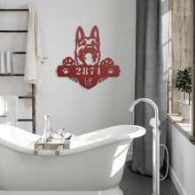 Load image into Gallery viewer, German Shepherd Address Metal Wall Art