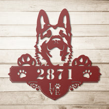 Load image into Gallery viewer, German Shepherd Address Metal Wall Art