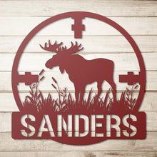 Load image into Gallery viewer, Hunting Moose Metal Wall Art