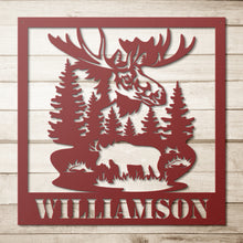 Load image into Gallery viewer, Moose Metal Wall Art