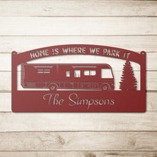 Load image into Gallery viewer, Motor Home RV Family Metal Sign