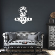 Load image into Gallery viewer, Peeking Dachshund Address Metal Wall Art