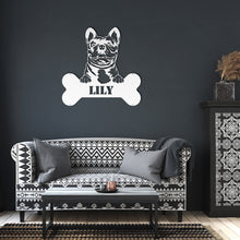 Load image into Gallery viewer, Peeking French Bulldog Bone Metal Wall Art