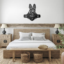 Load image into Gallery viewer, Peeking French Bulldog Metal Address Wall Art