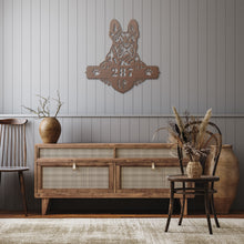 Load image into Gallery viewer, Peeking French Bulldog Metal Address Wall Art