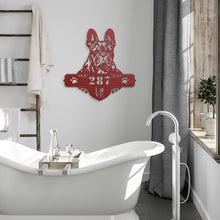 Load image into Gallery viewer, Peeking French Bulldog Metal Address Wall Art