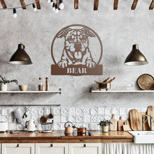 Load image into Gallery viewer, Pit Bull Terrier Metal Wall Art