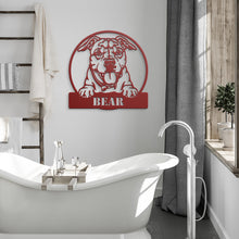 Load image into Gallery viewer, Pit Bull Terrier Metal Wall Art