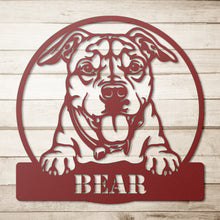 Load image into Gallery viewer, Pit Bull Terrier Metal Wall Art