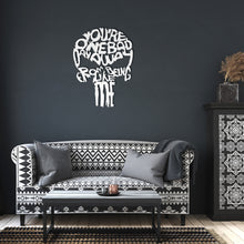 Load image into Gallery viewer, Punisher Skull Text Metal Wall Art