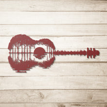 Load image into Gallery viewer, Reflection Guitar Metal Wall Art