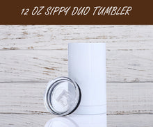 Load image into Gallery viewer, 12oz Sublimation Blank Sippy Cup with Duo lid