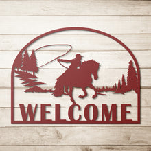 Load image into Gallery viewer, Welcome Wild Horse Metal Wall Art