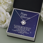 Love Knot Happy Retirement Knot Necklace,