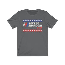 Load image into Gallery viewer, Let's Go Brandon Nascar Themed FJB with Stars Unisex Jersey Short Sleeve T-Shirt
