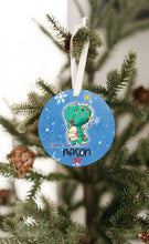Load image into Gallery viewer, Personalized Boys Dinosaur Christmas Ornament