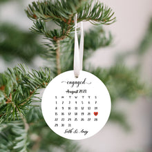 Load image into Gallery viewer, Personalized Engaged Ornament