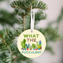 Load image into Gallery viewer, What The Fucculent Christmas Ornament