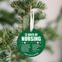 Load image into Gallery viewer, 12 Days Of Nursing Christmas Christmas Ornament - Get 30% OFF + FREE Shipping When You Order 10 Or More