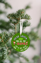 Load image into Gallery viewer, Santa F Bomb Vet Tech Christmas Ornament - Get 30% OFF + FREE Shipping When You Order 10 Or More