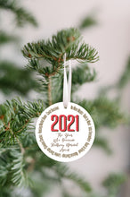 Load image into Gallery viewer, 2021 The Year We Became Halfway Normal Christmas Ornament - Get 30% OFF + FREE Shipping When You Order 10 Or More