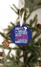 Load image into Gallery viewer, 8th Day Hairstylist Pink Christmas Ornament - Get 30% OFF + FREE Shipping When You Order 10 Or More