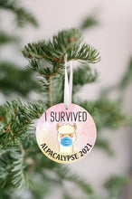 Load image into Gallery viewer, I Survived Alpacalype 2021 Christmas Ornament - Get 30% OFF + FREE Shipping When You Order 10 Or More