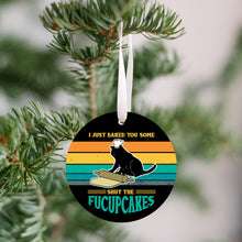 Load image into Gallery viewer, Black Cat Shut The Fuccupcakes Christmas Ornament - Get 30% OFF + FREE Shipping When You Order 10 Or More