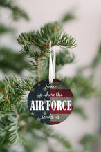 Load image into Gallery viewer, Home Is Where The Air Force Sends Us Christmas Ornament - Get 30% OFF + FREE Shipping When You Order 10 Or More