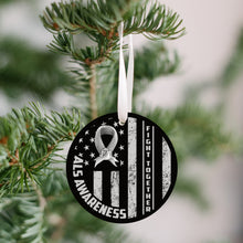 Load image into Gallery viewer, ALS Awareness, Fight Together Christmas Ornament - Get 30% OFF + FREE Shipping When You Order 10 Or More.